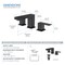 Kibi Cube Bathroom Sink 8 Widespread Faucet with Drain Assembly, Matte Black KBF1024MB - alternate 9
